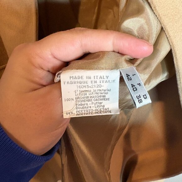 Genny Made in Italy tan cashmere duster coat - Picture 7 of 9